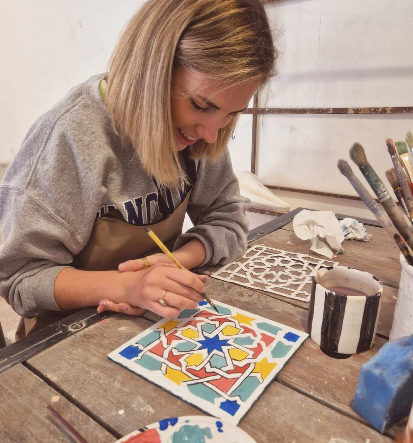 Atelier peinture sur objet - Créativité et artisanat à Rabat 2